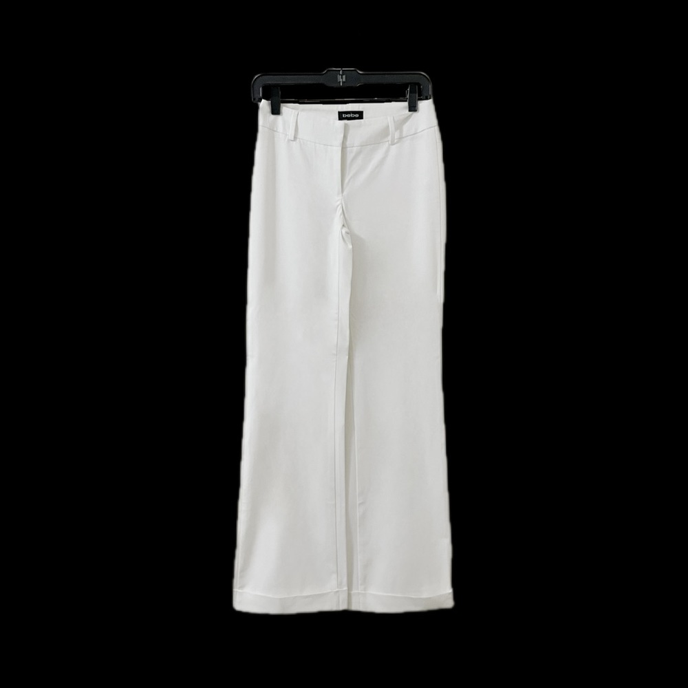 BEBE White Straight Leg Dress Pants Trousers
